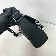 Prada Black Re-Nylon and Saffiano leather shoulder bag - 22.5*18*10cm - 2