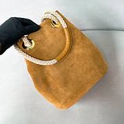 	 Prada Brown Suede Mariner small bucket bag - 28/23.5/16.5cm - 6