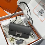 	 Hermes Constance Elan Shoulder Bag Burgundy - 24/12/4cm - 1