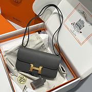 	 Hermes Constance Elan Shoulder Bag Burgundy - 24/12/4cm - 2