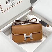 	 Hermes Constance Elan Shoulder Bag Brown - 26/16/6cm - 1