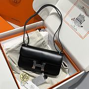 	 Hermes Constance Elan Shoulder Bag Smooth Leather Black - 26/16/6cm - 2