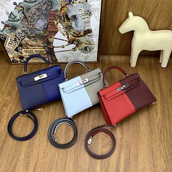 Hermès Kelly 20 Two-Tone Leather Handbag