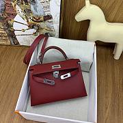 Hermes Kelly Mini Epsom 19cm Ruby Color - 6