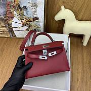 Hermes Kelly Mini Epsom 19cm Ruby Color - 5