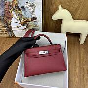 Hermes Kelly Mini Epsom 19cm Ruby Color - 3