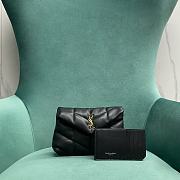 YSL Lambskin Monogram Loulou Puffer Pouch Clutch Black - 18.5x4x12cm - 1