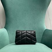 YSL Lambskin Monogram Loulou Puffer Pouch Clutch Black - 18.5x4x12cm - 4
