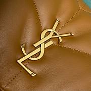 YSL LARGE LOULOU PUFFER IN BROWN - 33x14x24cm - 6