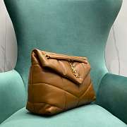 YSL LARGE LOULOU PUFFER IN BROWN - 33x14x24cm - 2