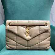 	 YSL LARGE LOULOU PUFFER IN BEIGE - 33x14x24cm - 1