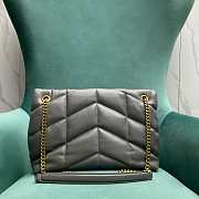 	 YSL LARGE LOULOU PUFFER IN GREY - 33x14x24cm - 2