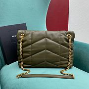 	 YSL LARGE LOULOU PUFFER IN GREEN - 33x14x24cm - 3