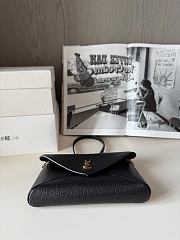 YSL Black Cassandre mini textured-leather shoulder bag - 19x12x4cm - 6