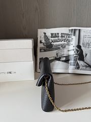 YSL Black Cassandre mini textured-leather shoulder bag - 19x12x4cm - 5