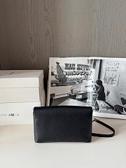 YSL Black Cassandre mini textured-leather shoulder bag - 19x12x4cm - 4
