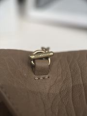	 YSL Beige Cassandre mini textured-leather shoulder bag - 19x12x4cm - 6