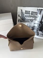 	 YSL Beige Cassandre mini textured-leather shoulder bag - 19x12x4cm - 4