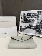 	 YSL White Cassandre mini textured-leather shoulder bag - 19x12x4cm - 2