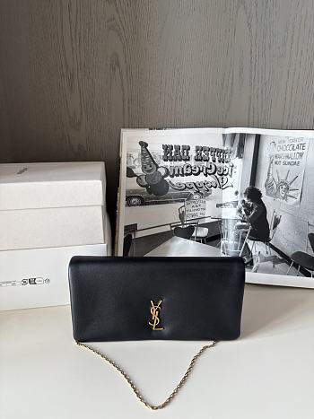 YSL Black Cassandre-plaque Cross Body Bag 