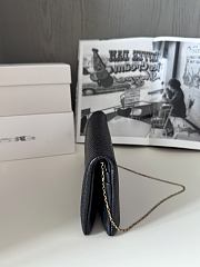 YSL Black Cassandre-plaque Cross Body Bag  - 6