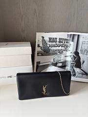 YSL Black Cassandre-plaque Cross Body Bag  - 3