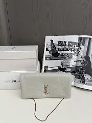 	 YSL Light Grey Cassandre-plaque Cross Body Bag - 1