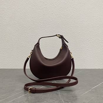 	 TEEN CELINE LULU IN GRAINED CALFSKIN BURGUNDY - 22x15x5cm