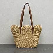 CELINE CLASSIC PANIER SMALL BRAIDED TRIOMPHE IN RAFFIA 30×14×33cm - 6