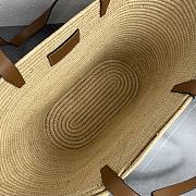 CELINE CLASSIC PANIER SMALL BRAIDED TRIOMPHE IN RAFFIA 30×14×33cm - 4