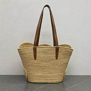 CELINE CLASSIC PANIER SMALL BRAIDED TRIOMPHE IN RAFFIA 30×14×33cm - 3