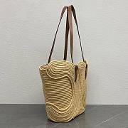 CELINE CLASSIC PANIER SMALL BRAIDED TRIOMPHE IN RAFFIA 30×14×33cm - 2