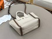 	 Chloé Small Carry tote bag in striped white canvas - 27*23*12cm - 5