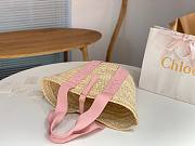Chloe Sense Medium Basket Bag in Pure Pink - 45*24*18cm - 5