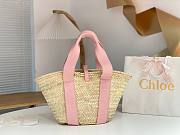 Chloe Sense Medium Basket Bag in Pure Pink - 45*24*18cm - 4