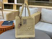 Chloé Summer Banana Tote Bag In Raffia in Hot sand - 33*37*2cm - 1