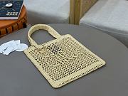 Chloé Summer Banana Tote Bag In Raffia in Hot sand - 33*37*2cm - 3