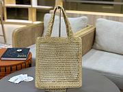 Chloé Summer Banana Tote Bag In Raffia in Hot sand - 33*37*2cm - 2