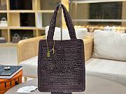 	 Chloé Summer Banana Tote Bag In Raffia in Chocolate - 33*37*2cm - 6