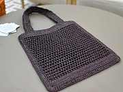 	 Chloé Summer Banana Tote Bag In Raffia in Chocolate - 33*37*2cm - 5