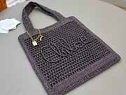 	 Chloé Summer Banana Tote Bag In Raffia in Chocolate - 33*37*2cm - 2