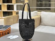 Chloé Summer banana panier raffia black bag -  22*30*2cm - 2