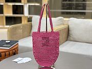 	 Chloé Summer banana panier raffia pink bag - 22*30*2cm - 1