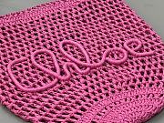 	 Chloé Summer banana panier raffia pink bag - 22*30*2cm - 6