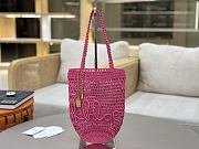 	 Chloé Summer banana panier raffia pink bag - 22*30*2cm - 4