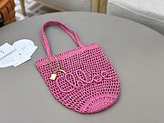 	 Chloé Summer banana panier raffia pink bag - 22*30*2cm - 3