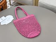 	 Chloé Summer banana panier raffia pink bag - 22*30*2cm - 2
