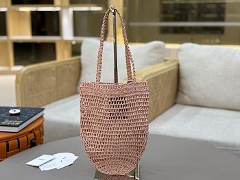 	 Chloé Summer banana panier raffia ligyht pink bag - 22*30*2cm