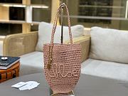 	 Chloé Summer banana panier raffia ligyht pink bag - 22*30*2cm - 6