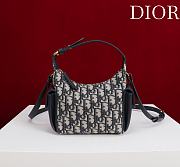	 Dior Mini D-Journey Bag Blue Dior Oblique Jacquard - 18x17x9cm - 1